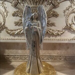Elegant Silver Angel Figurine